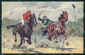 Artist Signed Ludwig Koch Racing Horse Sport B K W I serie 473-2 pc KF6878 – fronte