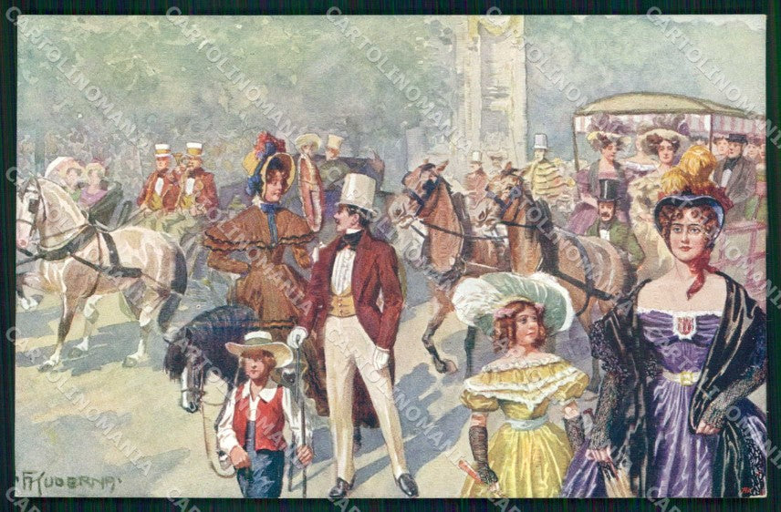 Artist Signed Kuderna Lady Kaiser Jubil. Huldigungsfestzug Wien Horse pc KF6888 – fronte