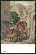 Artist Signed M. von Schwind Wedding Trip Ackermann serie 213 cartolina KF6900 – fronte