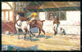 Artist Signed G. Wright Racing Horse Oilette 2760 cartolina KF6921 – fronte