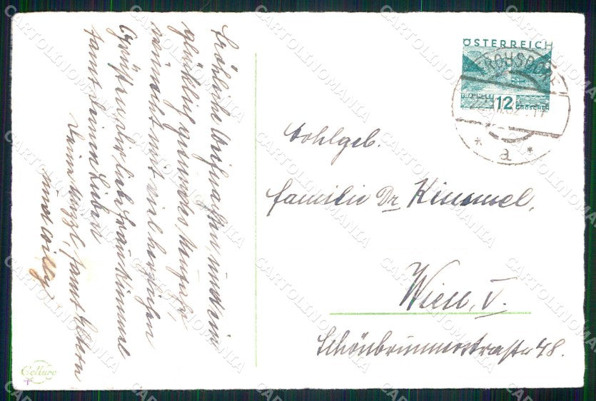 Augurale Natale Christmas Horse Winter Landscape Paper Moon cartolina KF6953 – retro