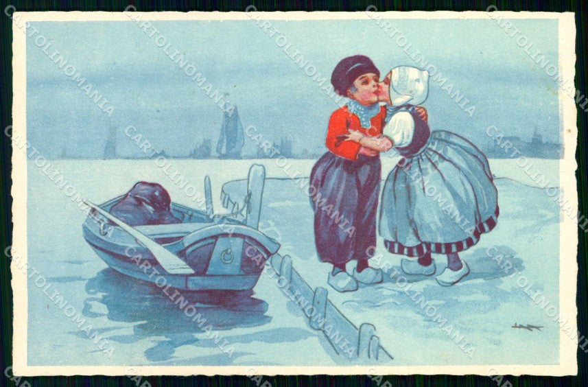 Artist Signed Metlicovitz Dutch Children Degami serie 567 cartolina KF7043 – fronte