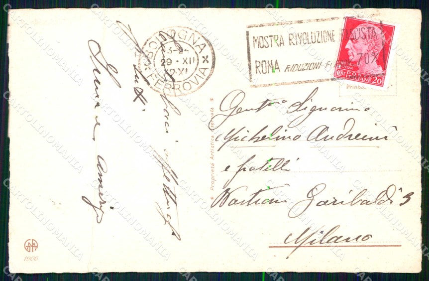 Artist Signed Colombo Children Carnival serie 1906 CREASED cartolina KF7087 – retro