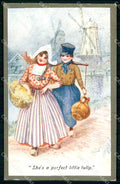 Artist Signed Hayward Young Dutch Children Celesque series cartolina KF7106 – fronte