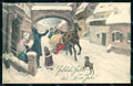 Artist Signed Viennoise Horse Winter Landscape Christmas serie 5059 cp KF7169 – fronte