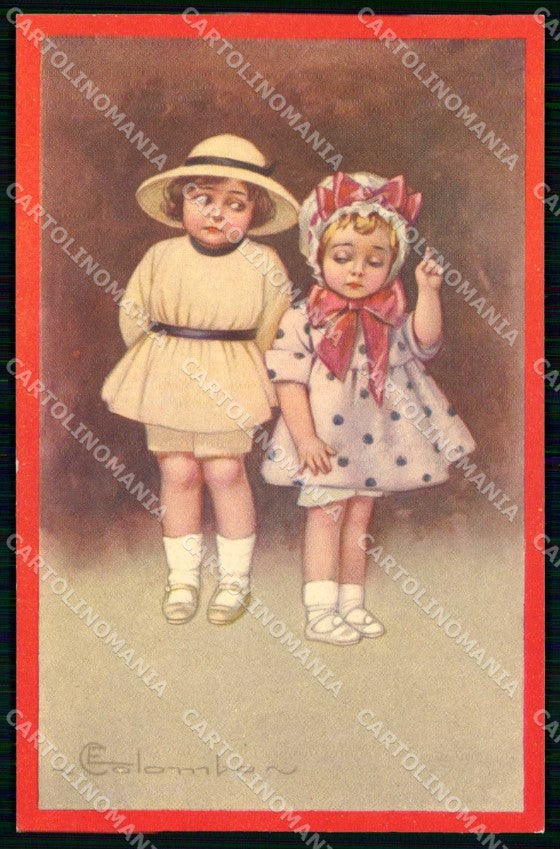 Artist Signed Colombo Children serie 582-1 cartolina KF7228 – fronte