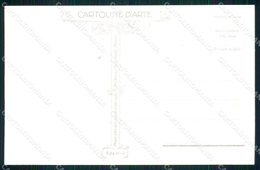 Artist Signed Nanni Glamour Lady Fashion serie 434M-2 cartolina KF7233 – retro