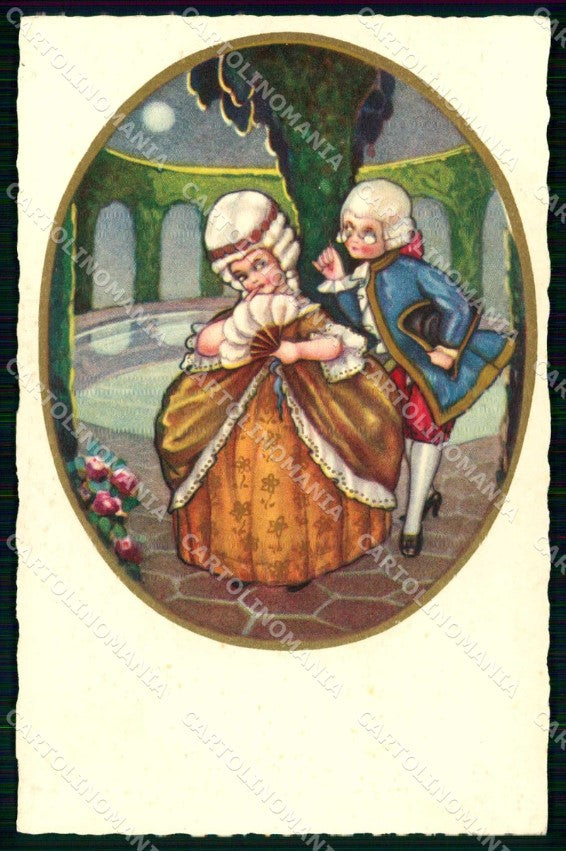 Artist Signed L. Dalmonte Venetian Children serie 509 cartolina KF7258 – fronte