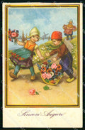 Artist Signed Castelli Dutch Children serie 174 CORNER CREASE cartolina KF7272 – fronte