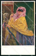 Artist Signed Wollner Lady Skull Skeleton Death Coquetterie BKWI 2057 cp KF7281 – fronte