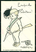Artist Signed Paola Bologna WW1 Bersaglieri Assistenza Bambini Guerra cp KF7301 – fronte