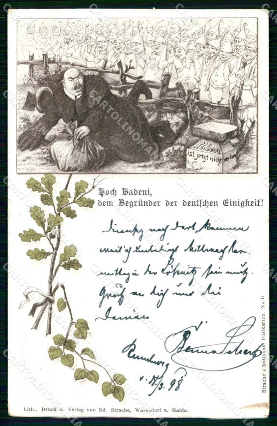 Polonia Polska Kazimierz Badeni Litho cartolina KF7306 – fronte