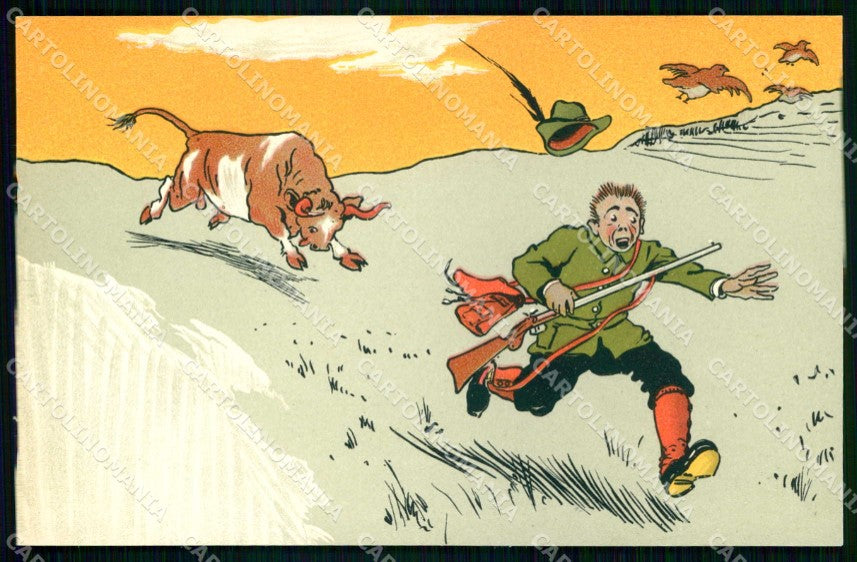 Artist Signed Caccia Hunting Jagd Comic Humor serie 1649 cartolina KF7316 – fronte