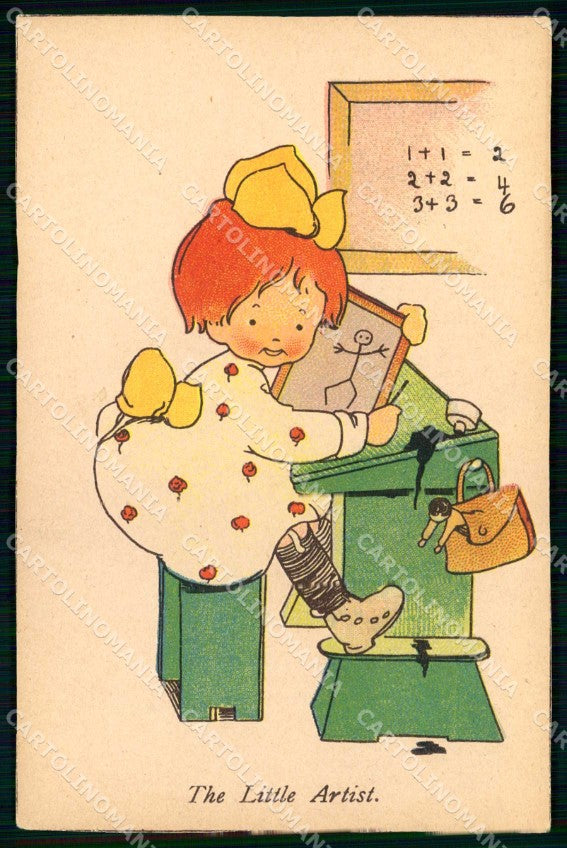 Artist Signed Mabel Lucie Attwell Children Pictureland WHITE BACK pc KF7336 – fronte