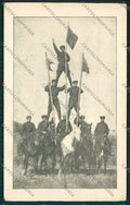 Russia Russian Soldier WHITE BACK CREASE postcard KS0145 – fronte