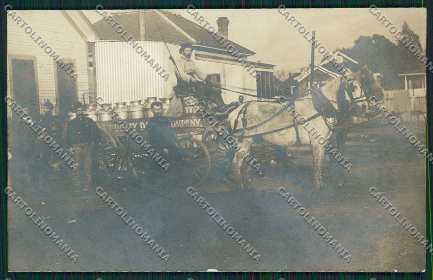 USA Sunset West Milk Purity Company Real Photo CREASE postcard KS0509 – fronte