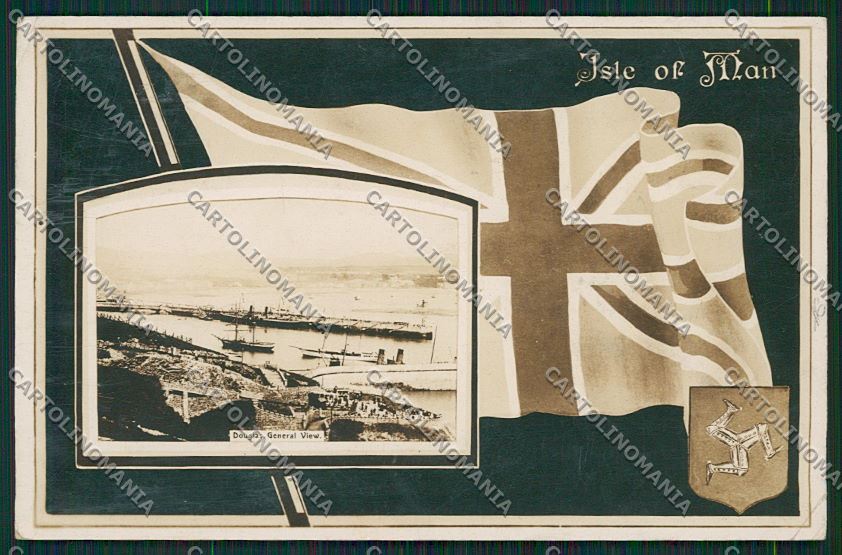 Isle of Man Flag Real Photo postcard KS0598 – fronte