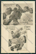 WW1 WWI Propaganda British French German Kaiser Gustavino postcard KS0732 – fronte