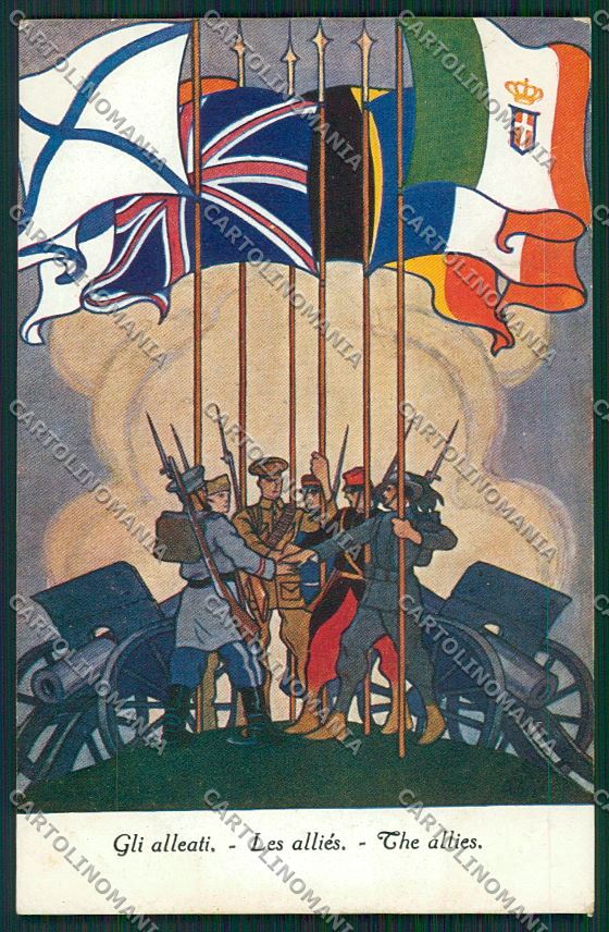 WW1 WWI Propaganda Ardy Flags postcard KS0819 – fronte
