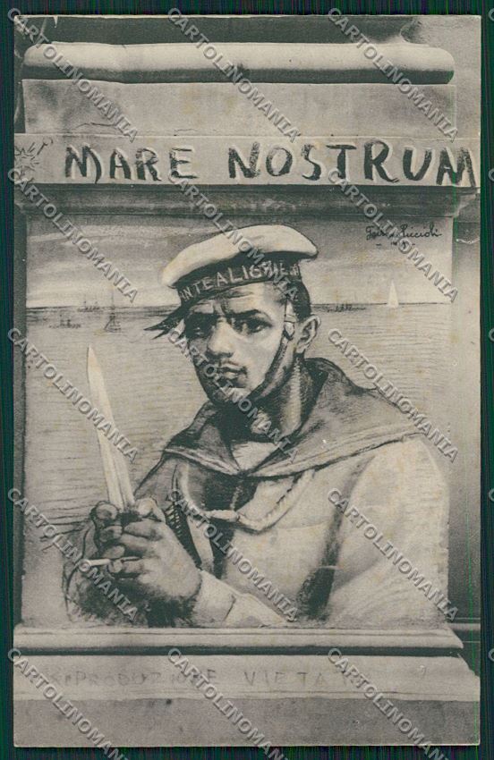 WW1 WWI Propaganda Piccioli Mare Nostrum Marina Militare Sailor postcard KS0832 – fronte