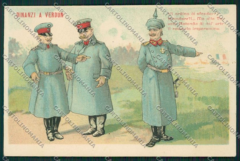 WW1 WWI Propaganda Verdun German Kaiser postcard KS0866 – fronte