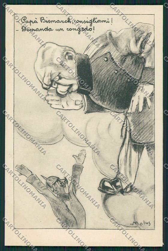 WW1 WWI Propaganda Malus German Kaiser postcard KS0933 – fronte