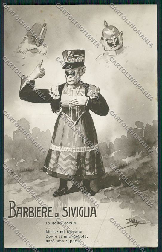 WW1 WWI Propaganda German Kaiser Savoia Opera Real Photo Dody postcard KS1038 – fronte