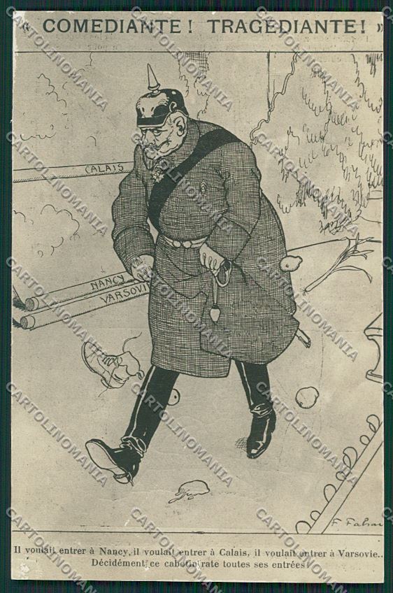 WW1 WWI Propaganda German Kaiser Real Photo Fabiano postcard KS1074 – fronte