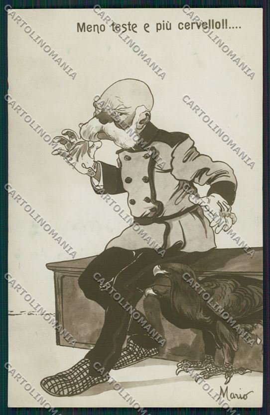 WW1 WWI Propaganda Kaiser Franz Joseph Norfini Mario Real Photo postcard KS1204 – fronte
