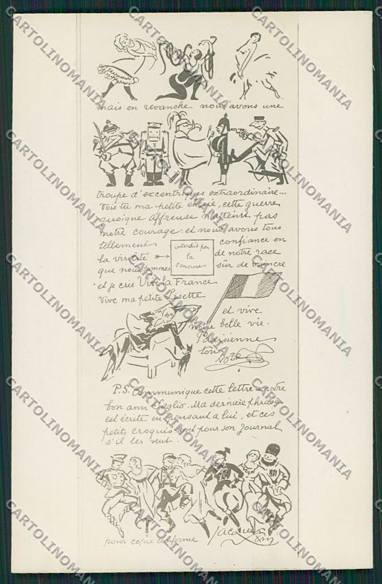 WW1 WWI Propaganda German Kaiser France Real Photo postcard KS1319 – fronte