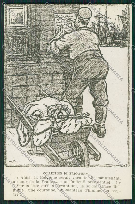 WW1 WWI Propaganda Belgique Royalty Real Photo postcard KS1328 – fronte