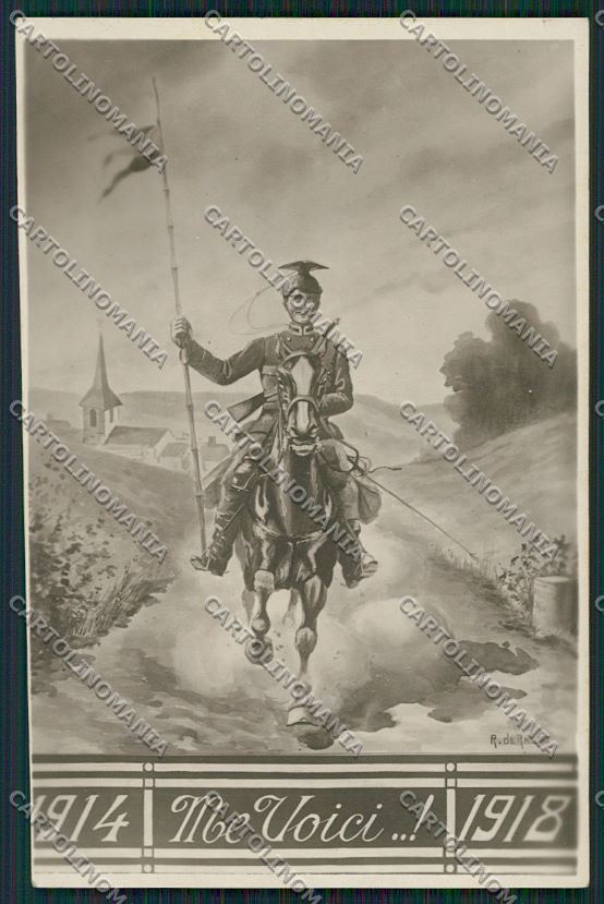 WW1 WWI Propaganda French Horse Real Photo postcard KS1344 – fronte