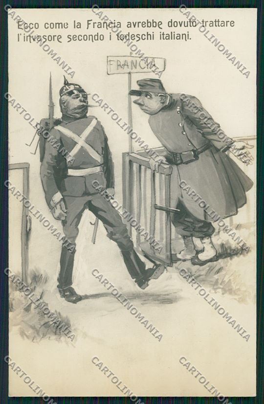 WW1 WWI Propaganda Anti German Real Photo postcard KS1376 – fronte