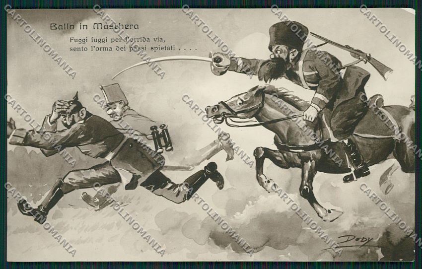 WW1 WWI Propaganda Russia German Kaiser Opera Real Photo Dody postcard KS1403 – fronte
