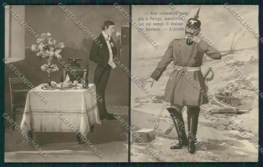 WW1 WWI Propaganda Meschini German Kaiser Real Photo postcard KS1432 – fronte