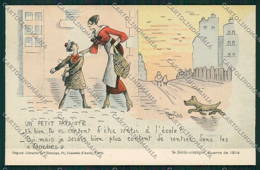 WW1 WWI Propaganda Petit Patriote Moriss postcard KS1635 – fronte