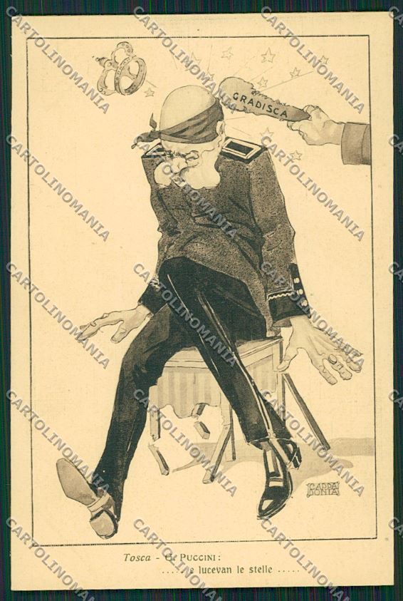 WW1 WWI Propaganda Kaiser Franz Joseph Gradisca Tosca Cappadonia postcard KS1684 – fronte