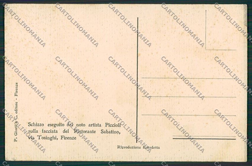 WW1 WWI Propaganda Firenze Piccioli postcard KS1767 – retro