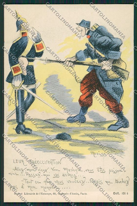 WW1 WWI Propaganda German Kaiser Morris postcard KS1850 – fronte
