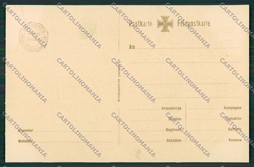WW1 WWI Propaganda German Kaiser Military Flag postcard KS1872 – retro