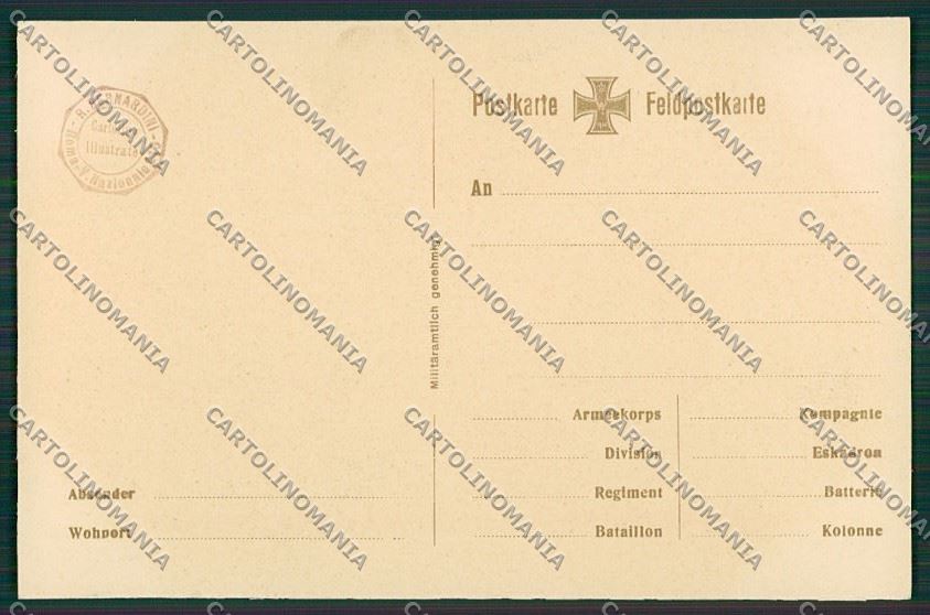 WW1 WWI Propaganda German Kaiser Military Kronprinz Flag postcard KS1873 – retro