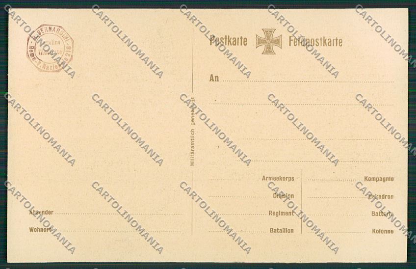 WW1 WWI Propaganda German Kaiser Military Weddigen Flag postcard KS1874 – retro