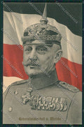 WW1 WWI Propaganda German Kaiser Military Mltke Flag postcard KS1876 – fronte