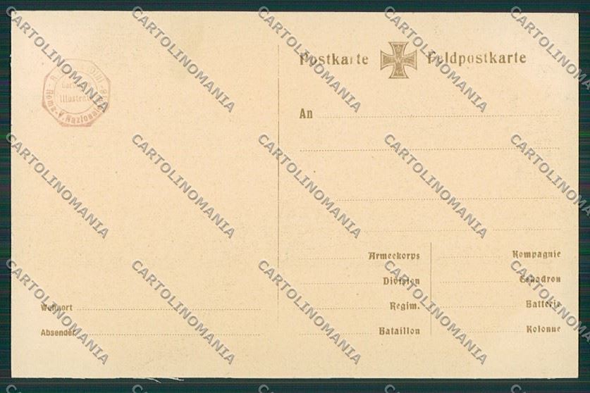 WW1 WWI Propaganda German Kaiser Military Mltke Flag postcard KS1876 – retro