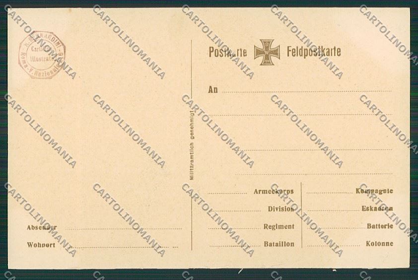 WW1 WWI Propaganda German Kaiser Military Kluck Flag postcard KS1877 – retro