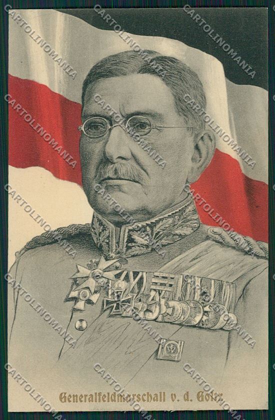 WW1 WWI Propaganda German Kaiser Military Goltz Flag postcard KS1881 – fronte