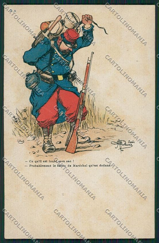 WW1 WWI Propaganda French Soldier Guillaume postcard KS1894 – fronte