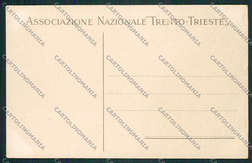 WW1 WWI Propaganda Bollettino di Guerra Trento Trieste Diaz postcard KS1978 – retro