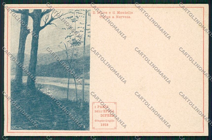 WW1 WWI Propaganda Paesi Epica Difesa Piave Montello Nervese postcard KS1984 – fronte