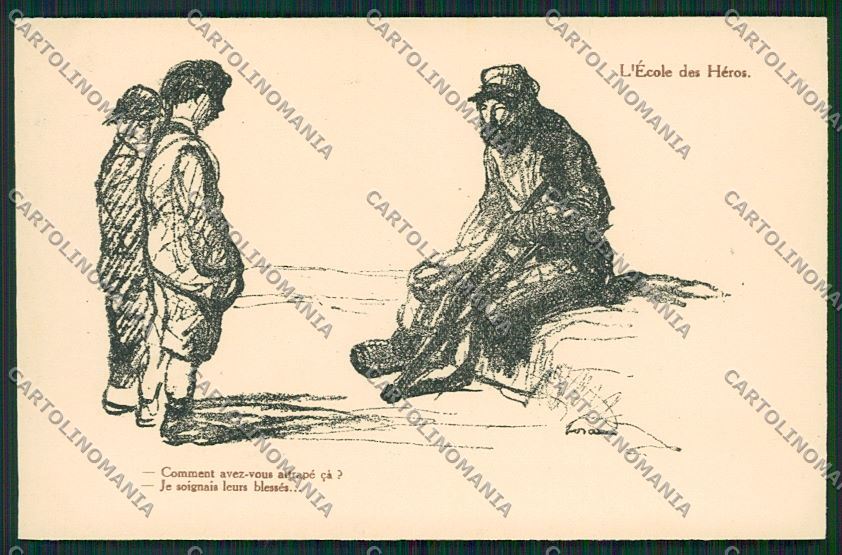 WW1 WWI French Propaganda Forain postcard KS2096 – fronte